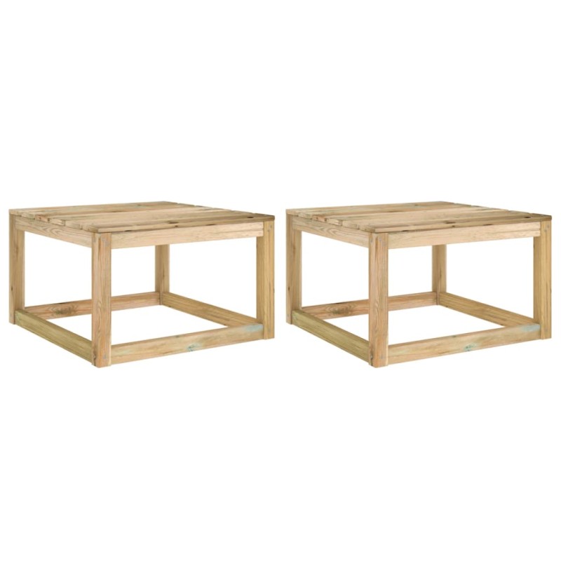 vidaXL Garten-Palettentische 2 Stk. 60x60x36,5 cm Kiefernholz vidaXL Garten-Palettentische 2 Stk. 60x60x36,5 cm Kiefernholz