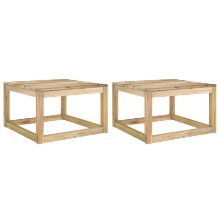 vidaXL Garten-Palettentische 2 Stk. 60x60x36,5 cm Kiefernholz