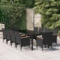 vidaXL 11-tlg. Garten-Essgruppe Poly Rattan Schwarz vidaXL 11-tlg. Garten-Essgruppe Poly Rattan Schwarz
