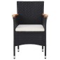 vidaXL 11-tlg. Garten-Essgruppe Poly Rattan Schwarz vidaXL 11-tlg. Garten-Essgruppe Poly Rattan Schwarz