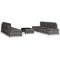vidaXL 7-tlg. Garten-Lounge-Set Poly Rattan Grau vidaXL 7-tlg. Garten-Lounge-Set Poly Rattan Grau