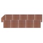 vidaXL WPC Zaun-Set 10 Quadrate + 1 Schräge 1830x186 cm Braun vidaXL WPC Zaun-Set 10 Quadrate + 1 Schräge 1830x186 cm Braun