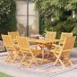 vidaXL 7-tlg. Garten-Essgruppe Massivholz Teak vidaXL 7-tlg. Garten-Essgruppe Massivholz Teak