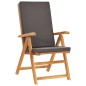 vidaXL 7-tlg. Garten-Essgruppe mit Kissen Massivholz Teak Grau vidaXL 7-tlg. Garten-Essgruppe mit Kissen Massivholz Teak Grau