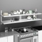 vidaXL 2-stufige Schwebende Wandregale 2 Stk. Edelstahl 200×30 cm vidaXL 2-stufige Schwebende Wandregale 2 Stk. Edelstahl 200×30 cm