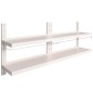 vidaXL 2-stufige Schwebende Wandregale 2 Stk. Edelstahl 200×30 cm vidaXL 2-stufige Schwebende Wandregale 2 Stk. Edelstahl 200×30 cm