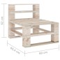 vidaXL Garten-Mittelsofa aus Paletten Kiefernholz Imprägniert vidaXL Garten-Mittelsofa aus Paletten Kiefernholz Imprägniert