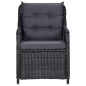 Gartenstühle 2 Stk. mit Teetisch Poly Rattan Schwarz Gartenstühle 2 Stk. mit Teetisch Poly Rattan Schwarz