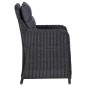 Gartenstühle 2 Stk. mit Teetisch Poly Rattan Schwarz Gartenstühle 2 Stk. mit Teetisch Poly Rattan Schwarz