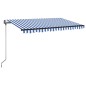 vidaXL Automatische Markise mit LED & Windsensor 450x350 Blau und Weiß vidaXL Automatische Markise mit LED & Windsensor 450x350 Blau und Weiß