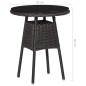 Gartenstühle 2 Stk. mit Teetisch Poly Rattan Schwarz Gartenstühle 2 Stk. mit Teetisch Poly Rattan Schwarz