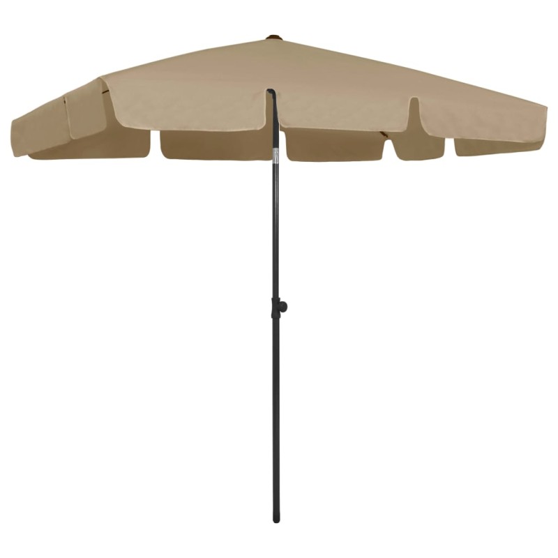vidaXL Strandschirm Taupe 200x125 cm vidaXL Strandschirm Taupe 200x125 cm