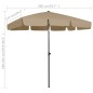 vidaXL Strandschirm Taupe 200x125 cm vidaXL Strandschirm Taupe 200x125 cm