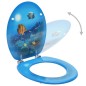 vidaXL Toilettensitze mit Deckel 2 Stk. MDF Tiefsee-Design vidaXL Toilettensitze mit Deckel 2 Stk. MDF Tiefsee-Design
