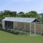 vidaXL Outdoor-Hundezwinger mit Dach Silbern 2x14x2,5 m Stahl Verzinkt vidaXL Outdoor-Hundezwinger mit Dach Silbern 2x14x2,5 m Stahl Verzinkt