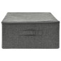 vidaXL Aufbewahrungsbox Stoff 70x40x18 cm Anthrazit vidaXL Aufbewahrungsbox Stoff 70x40x18 cm Anthrazit