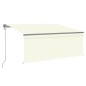 vidaXL Automatische Markise mit Jalousie LED Windsensor 3x2,5 m Creme vidaXL Automatische Markise mit Jalousie LED Windsensor 3x2,5 m Creme