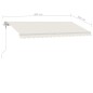vidaXL Standmarkise Automatisch 400x300 cm Cremeweiß vidaXL Standmarkise Automatisch 400x300 cm Cremeweiß