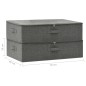 vidaXL Aufbewahrungsboxen 2 Stk. Stoff 70x40x18 cm Anthrazit vidaXL Aufbewahrungsboxen 2 Stk. Stoff 70x40x18 cm Anthrazit