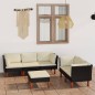 vidaXL 6-tlg. Garten-Lounge-Set mit Kissen Poly Rattan Schwarz vidaXL 6-tlg. Garten-Lounge-Set mit Kissen Poly Rattan Schwarz