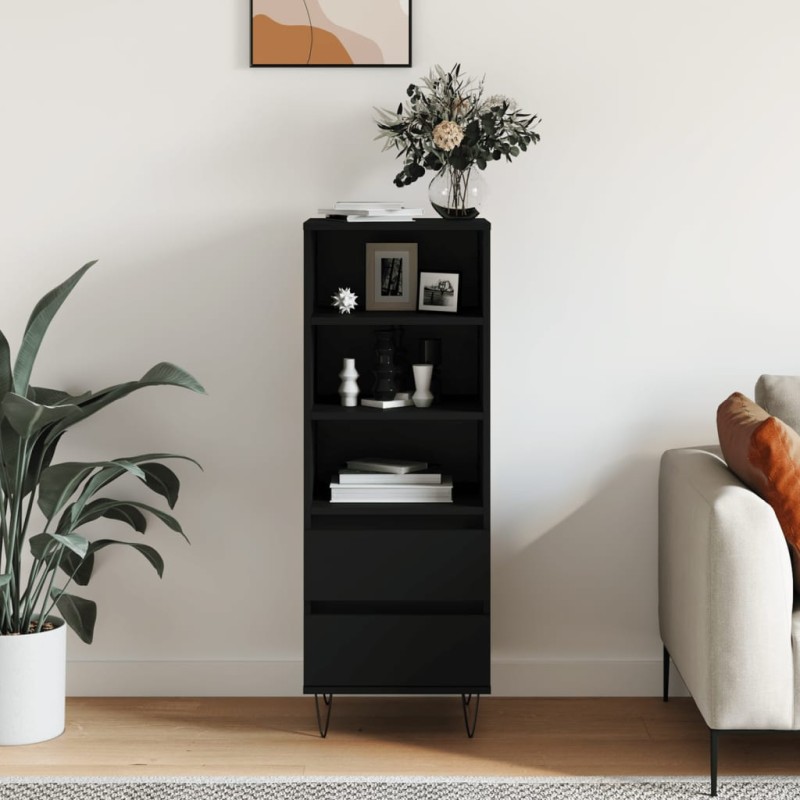 vidaXL Highboard Schwarz 40x36x110 cm Holzwerkstoff vidaXL Highboard Schwarz 40x36x110 cm Holzwerkstoff