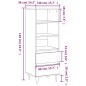 vidaXL Highboard Schwarz 40x36x110 cm Holzwerkstoff vidaXL Highboard Schwarz 40x36x110 cm Holzwerkstoff