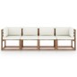 vidaXL Garten-Palettensofa 4-Sitzer mit Kissen Kiefernholz vidaXL Garten-Palettensofa 4-Sitzer mit Kissen Kiefernholz
