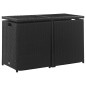 vidaXL 3-tlg. Garten-Essgruppe mit Auflagen Poly Rattan Schwarz vidaXL 3-tlg. Garten-Essgruppe mit Auflagen Poly Rattan Schwarz