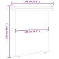 vidaXL Balkon-Seitenmarkise 145x250 cm Grau vidaXL Balkon-Seitenmarkise 145x250 cm Grau