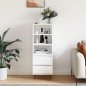 vidaXL Highboard Hochglanz-Weiß 40x36x110 cm Holzwerkstoff vidaXL Highboard Hochglanz-Weiß 40x36x110 cm Holzwerkstoff