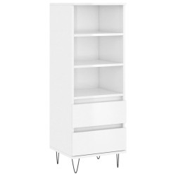 vidaXL Highboard Hochglanz-Weiß 40x36x110 cm Holzwerkstoff