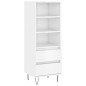 vidaXL Highboard Hochglanz-Weiß 40x36x110 cm Holzwerkstoff vidaXL Highboard Hochglanz-Weiß 40x36x110 cm Holzwerkstoff