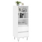 vidaXL Highboard Hochglanz-Weiß 40x36x110 cm Holzwerkstoff vidaXL Highboard Hochglanz-Weiß 40x36x110 cm Holzwerkstoff
