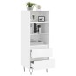vidaXL Highboard Hochglanz-Weiß 40x36x110 cm Holzwerkstoff vidaXL Highboard Hochglanz-Weiß 40x36x110 cm Holzwerkstoff