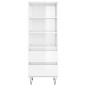 vidaXL Highboard Hochglanz-Weiß 40x36x110 cm Holzwerkstoff vidaXL Highboard Hochglanz-Weiß 40x36x110 cm Holzwerkstoff