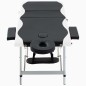 vidaXL Massageliege Klappbar 3-Zonen Aluminiumgestell Schwarz und Weiß vidaXL Massageliege Klappbar 3-Zonen Aluminiumgestell Schwarz und Weiß