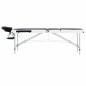 vidaXL Massageliege Klappbar 3-Zonen Aluminiumgestell Schwarz und Weiß vidaXL Massageliege Klappbar 3-Zonen Aluminiumgestell Schwarz und Weiß