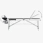 vidaXL Massageliege Klappbar 3-Zonen Aluminiumgestell Schwarz und Weiß vidaXL Massageliege Klappbar 3-Zonen Aluminiumgestell Schwarz und Weiß