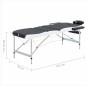 vidaXL Massageliege Klappbar 3-Zonen Aluminiumgestell Schwarz und Weiß vidaXL Massageliege Klappbar 3-Zonen Aluminiumgestell Schwarz und Weiß