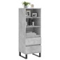 vidaXL Highboard Betongrau 40x36x110 cm Holzwerkstoff vidaXL Highboard Betongrau 40x36x110 cm Holzwerkstoff