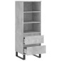 vidaXL Highboard Betongrau 40x36x110 cm Holzwerkstoff vidaXL Highboard Betongrau 40x36x110 cm Holzwerkstoff