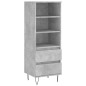 vidaXL Highboard Betongrau 40x36x110 cm Holzwerkstoff vidaXL Highboard Betongrau 40x36x110 cm Holzwerkstoff