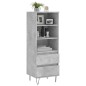 vidaXL Highboard Betongrau 40x36x110 cm Holzwerkstoff vidaXL Highboard Betongrau 40x36x110 cm Holzwerkstoff