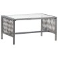vidaXL 4-tlg. Garten-Lounge-Set mit Auflage Poly Rattan Anthrazit vidaXL 4-tlg. Garten-Lounge-Set mit Auflage Poly Rattan Anthrazit