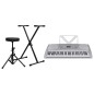 vidaXL Elektrisches Keyboard-Set mit 61 Tasten Silbern und Schwarz vidaXL Elektrisches Keyboard-Set mit 61 Tasten Silbern und Schwarz