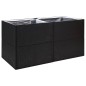 vidaXL Pflanzkübel Schwarz 157x80x80 cm Poly Rattan vidaXL Pflanzkübel Schwarz 157x80x80 cm Poly Rattan
