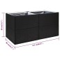 vidaXL Pflanzkübel Schwarz 157x80x80 cm Poly Rattan vidaXL Pflanzkübel Schwarz 157x80x80 cm Poly Rattan