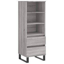 vidaXL Highboard Grau Sonoma 40x36x110 cm Holzwerkstoff