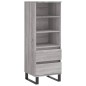 vidaXL Highboard Grau Sonoma 40x36x110 cm Holzwerkstoff vidaXL Highboard Grau Sonoma 40x36x110 cm Holzwerkstoff