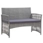 vidaXL 4-tlg. Garten-Lounge-Set mit Auflage Poly Rattan Anthrazit vidaXL 4-tlg. Garten-Lounge-Set mit Auflage Poly Rattan Anthrazit